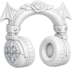 Whitegothicheadphones emote