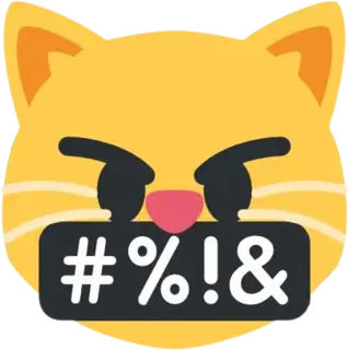 cat_with_symbols_over_mouth sticker