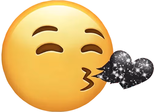 Black_Sparkle_BlowKiss emote