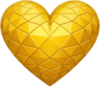 Yellowgeometricpatternheart emote