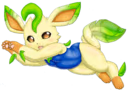 LeafeonSwimsuitBlue emote