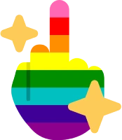 8stripe_lgbt_middle_finger emote
