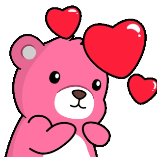 kisspinkbearish sticker