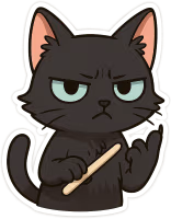 Angryblackcat emote