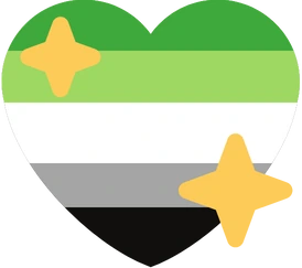 aromantic_shiny_heart_flag emoji