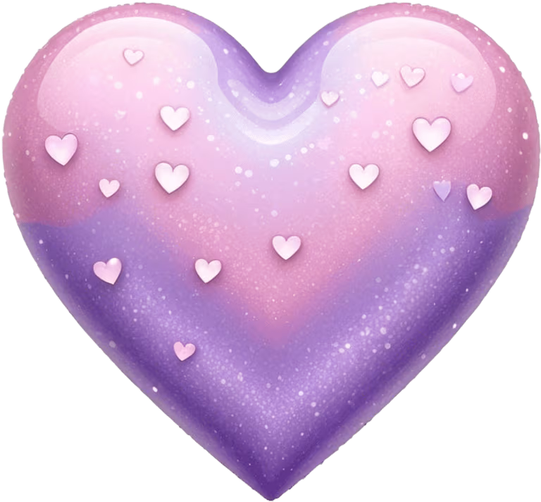 Glitterpinkpurpleheart emote