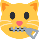 zipperMouthCat emote