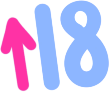 over18 sticker