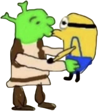 shrek_minion_kissing emote