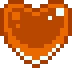 OrangeSpinningPixelHeart emote