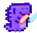 saberDinoPurple emoji