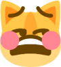 BlushingWorriedCat emote