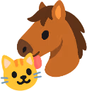 horse_licking_kitty emote