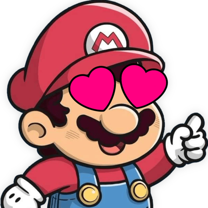Mario_HeartPinkEyes emote