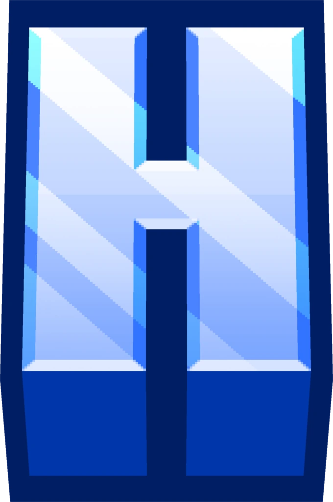 minecraft_blue_H sticker