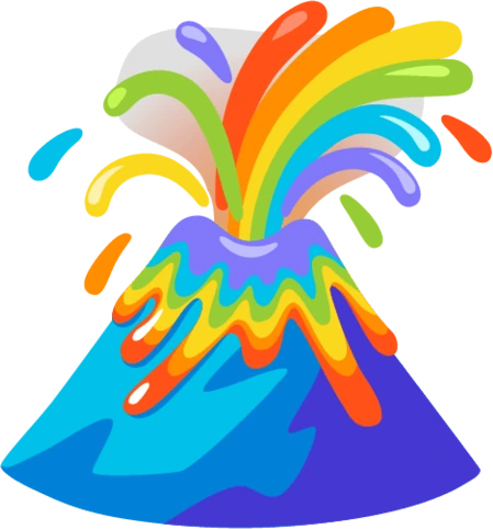 RainbowVolcano emote