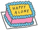 HappyAloneCake emote