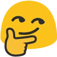 blobthinkingsmirk emote