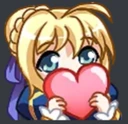 SaberHeart emote