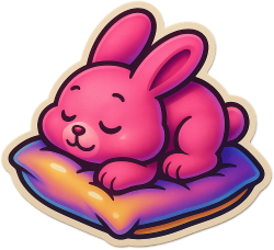 Pinkbunnysleeping2 static emote