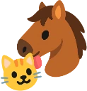horse_licking_kitty emote