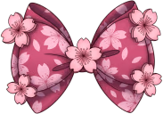 Pinkcherryblossomhairbow emoji