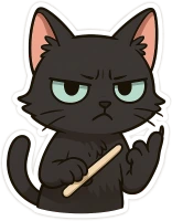 Angryblackcat emote