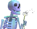 skeleton_blowingflower emote