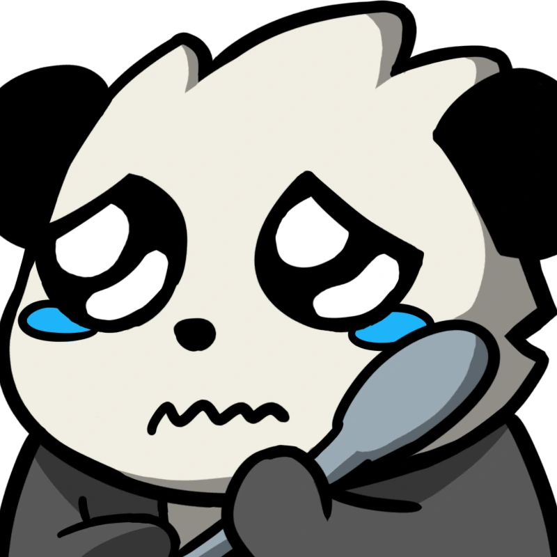PandaSpoonSad emote