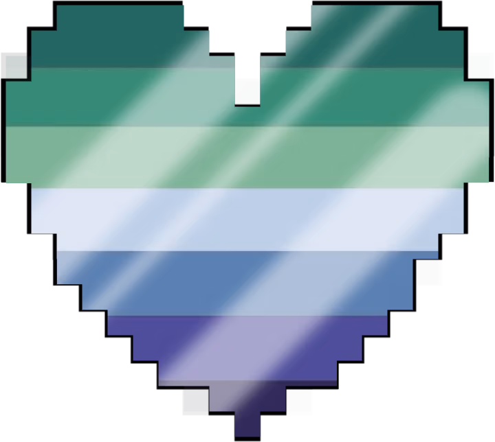 GayFlagPixelHeart emote