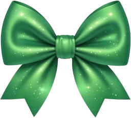 Green_sparkly_bow emote