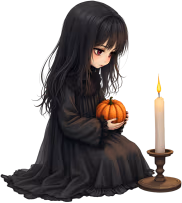 Darkhairedgothicgirlsitting emote