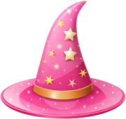 Starrypinkwizardhat emote