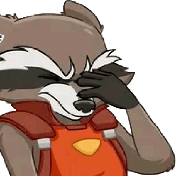 RocketRacoonFacePalm emote