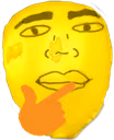 HandsomeBaloonThink emote