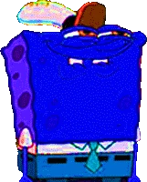 spongebob_smugRainbow emote