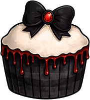 Gothicbowcupcake emote