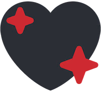 black_red_sparkle_heart emote