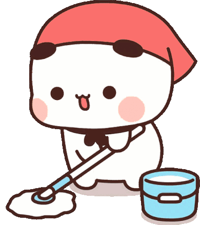 cleaning_bubupanda animated emote