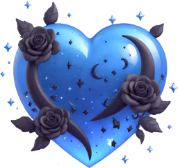 Blueblackheart emote