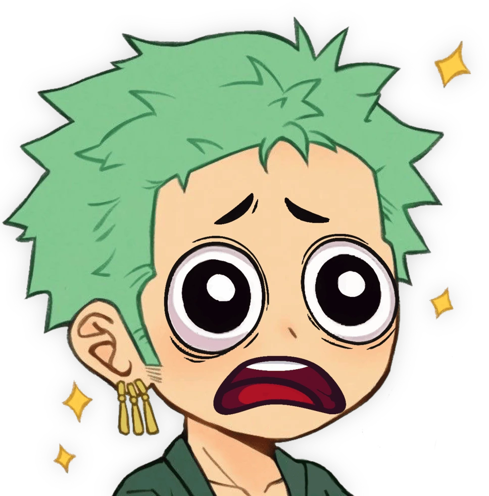Zoro_ScaredSad emote