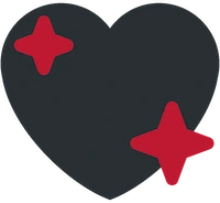 black_red_sparkle_heart emote