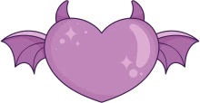 Purpledevilheart emote