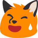 blobfox_laughsweat emote