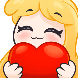 BlondeGirlHeart emote