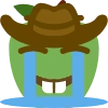 CowboyAppleCrying emoji
