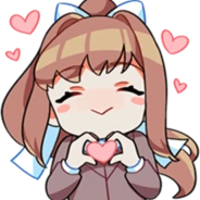 MonikaHeart emote