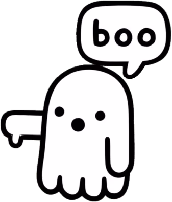 BooThumbsDownGhost emote