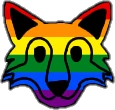 PrideWolfRainbow emote