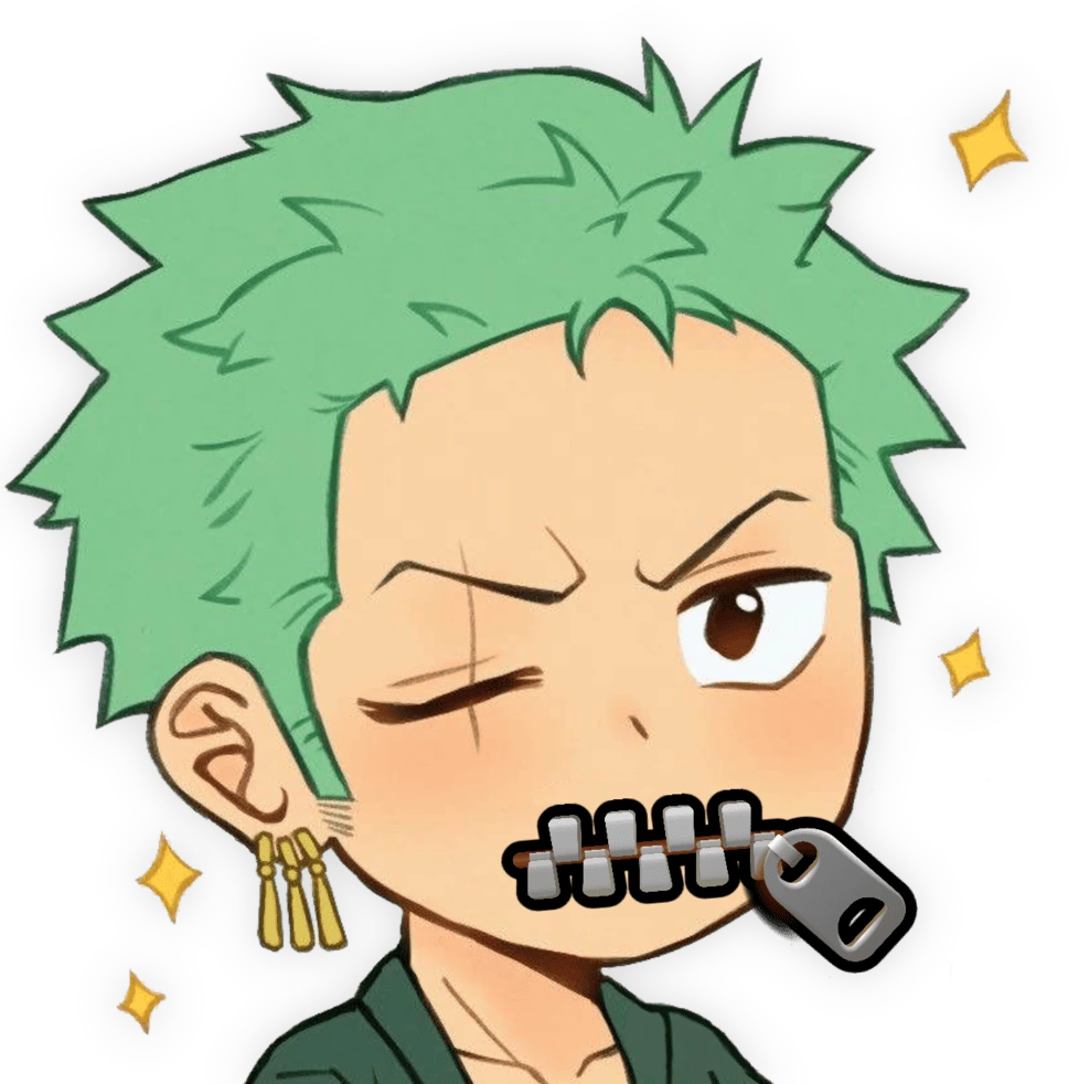 Zoro_ZippedLips emote